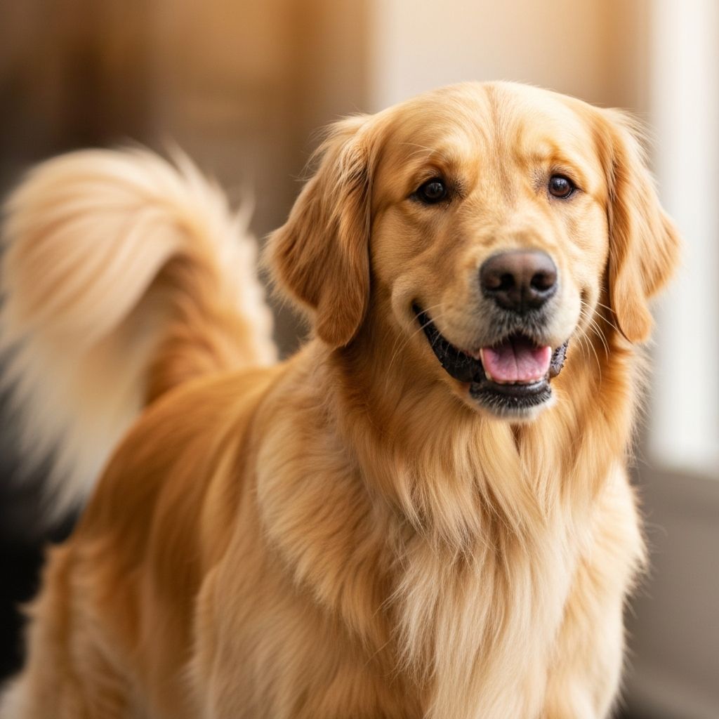 Freshly groomed happy dog