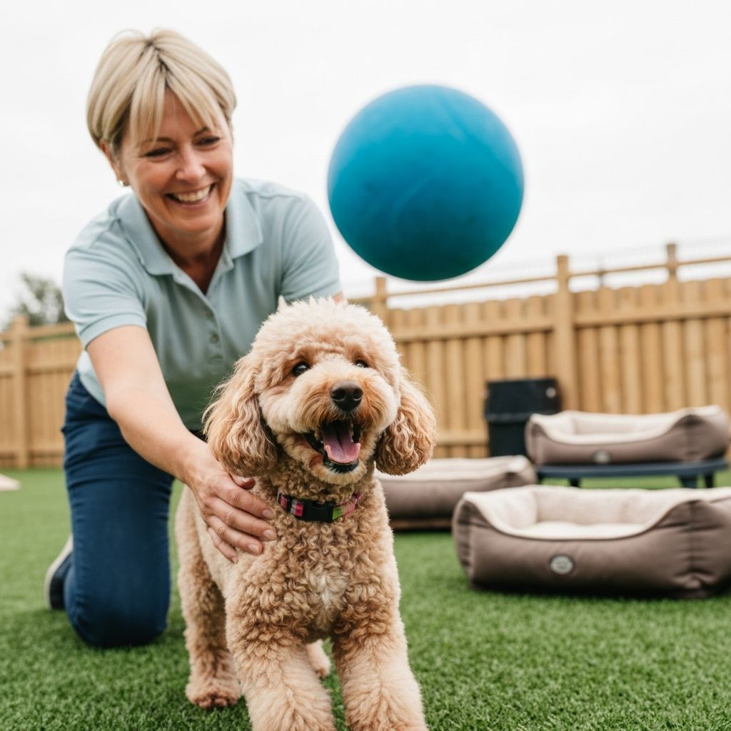 Safe and happy dog at Carlson Canine Camp daycare